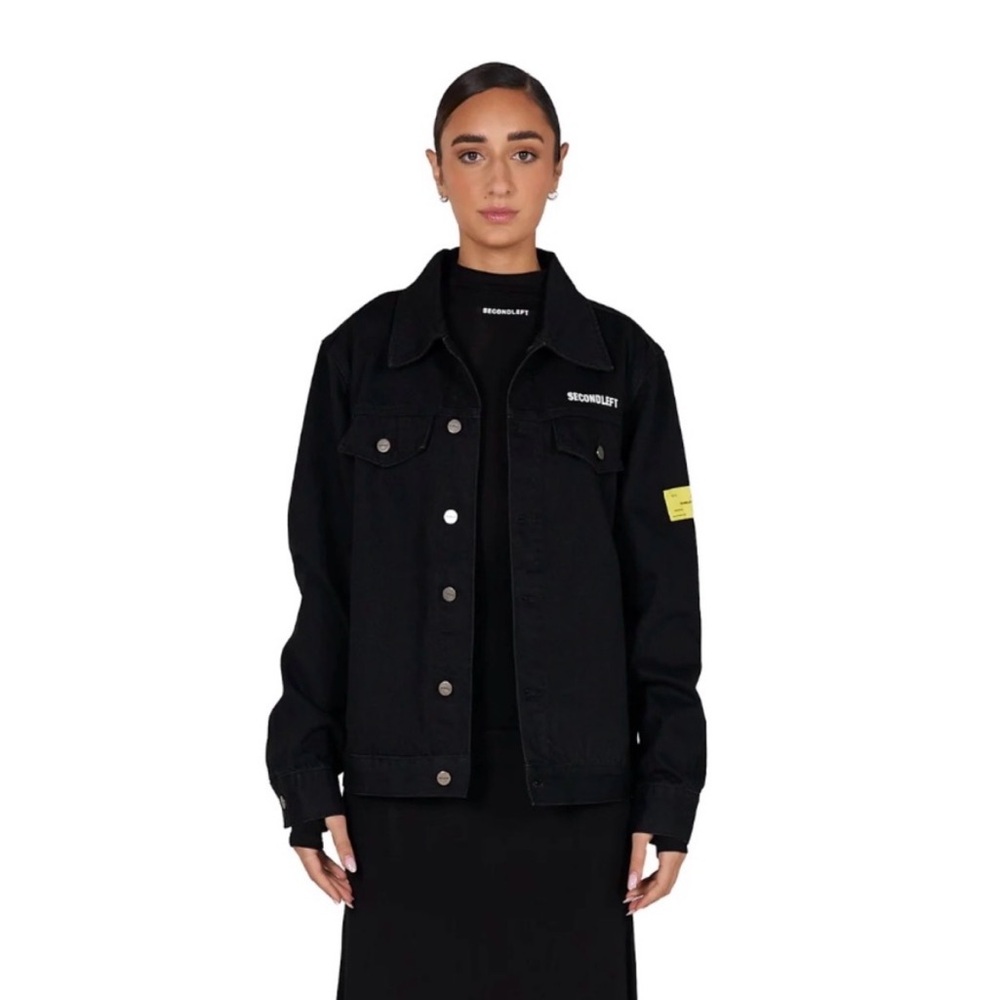 NWT| Black SecondLeft Denim Jacket | XS Unisex